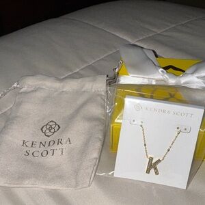 Kendra Scott Gold 'K' Pendant Necklace